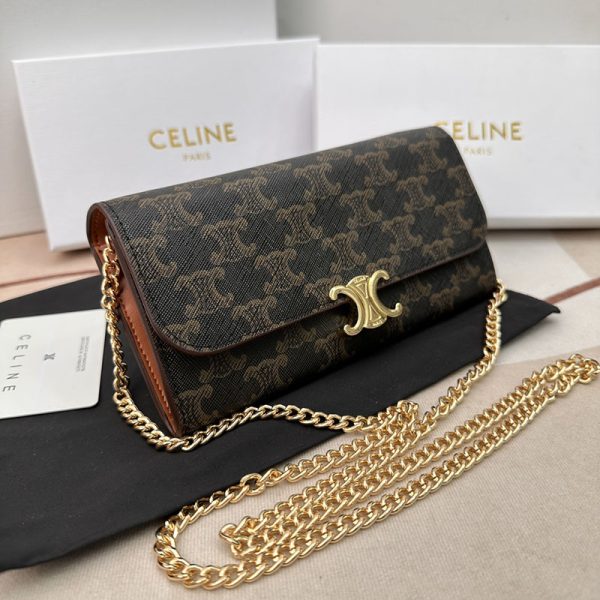 N品 セリーヌ バッグ 人気 ランキング CELINE ショルダーバッグ クロード 194142CUZ.04LU タン ゴールド金具 - 画像 (8)