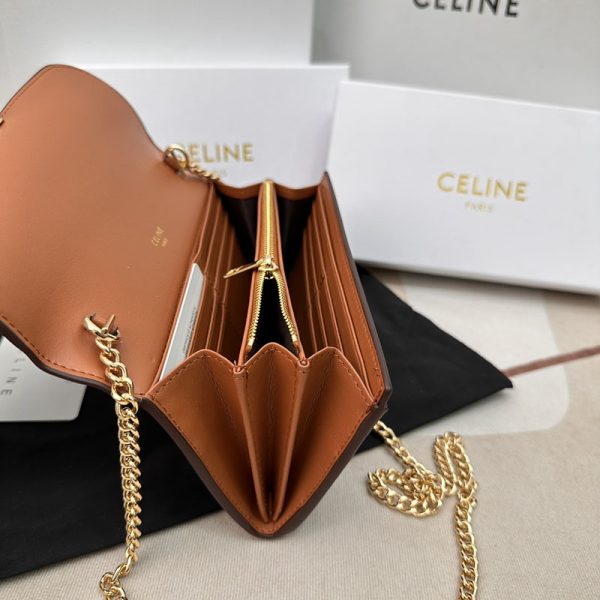 N品 セリーヌ バッグ 人気 ランキング CELINE ショルダーバッグ クロード 194142CUZ.04LU タン ゴールド金具 - 画像 (6)