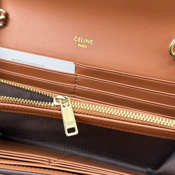 N品 セリーヌ バッグ 人気 ランキング CELINE ショルダーバッグ クロード 194142CUZ.04LU タン ゴールド金具 - 画像 (4)