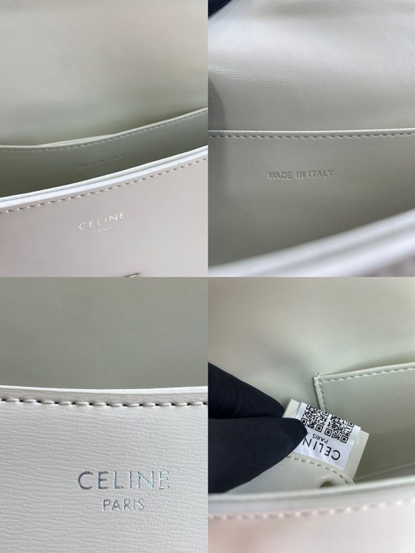 N品 セリーヌ バッグ 人気 ランキング CELINE ミディアム CELINE ローラ バッグ 115533BF4.00BB オブ ホワイト シルバー金具 - 画像 (2)