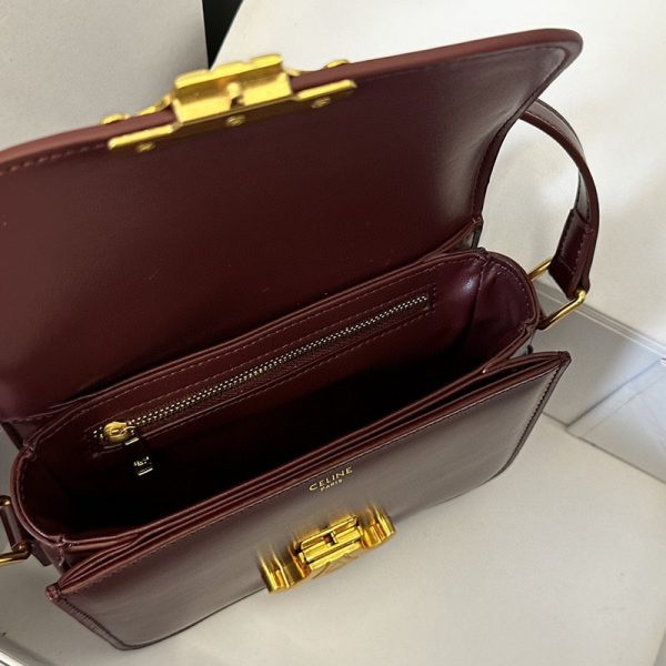 N品 セリーヌ バッグ 人気 ランキング CELINE ミディアム カレッジバッグ 113583BF4.28LB ライトバーガンディ ゴールド金具 - 画像 (4)