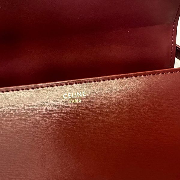 N品 セリーヌ バッグ 人気 ランキング CELINE ショルダーバッグ レディース 人気50代軽い 2411842 ライトバーガンディ ゴールド金具 - 画像 (4)