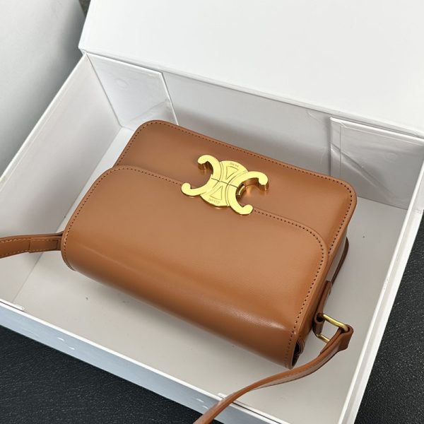 N品 セリーヌ バッグ 人気 ランキング CELINE ティーン トリオンフ バッグ 188423BF4.18BU ブロンズ ゴールド金具 - 画像 (8)