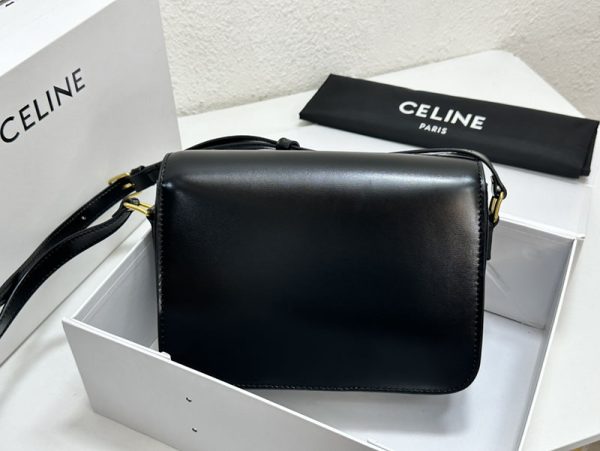 N品 セリーヌ バッグ 人気 ランキング CELINE クラシック トリオンフ バッグ 187363BF4.38NO ブラック ゴールド金具 - 画像 (9)