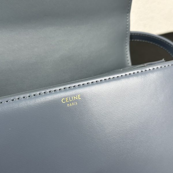 N品 セリーヌ バッグ 人気 ランキング CELINE クラシック トリオンフ バッグ 187363BF4.07LG ブルーグレー ゴールド金具 - 画像 (3)