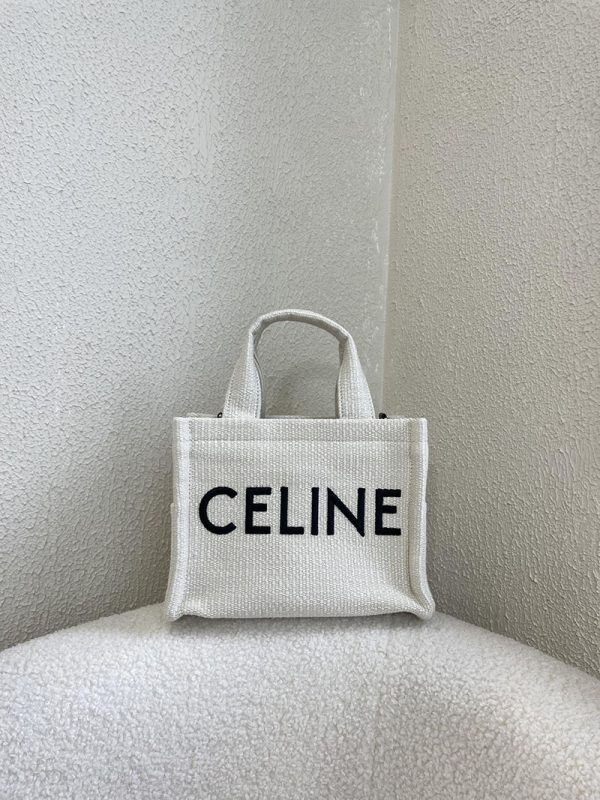 N品 セリーヌ バッグ 人気 ランキング CELINE トートバッグ ブランド 人気 ビジネス 2411853 ホワイト ゴールド金具 - 画像 (8)