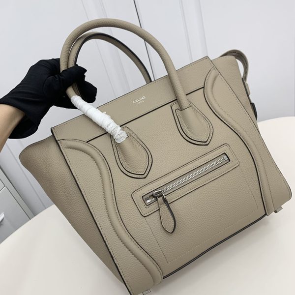 N品 セリーヌ バッグ 人気 ランキング CELINE ラゲージ マイクロ 人気色 189793DRU.09SO スリ シルバー金具 - 画像 (2)