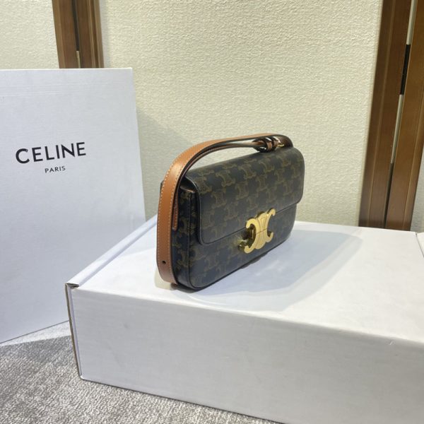 N品 セリーヌ バッグ 人気 ランキング CELINE 大人女子 ショルダーバッグ ブランド 2411890 タン ゴールド金具 - 画像 (8)