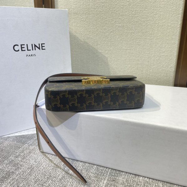 N品 セリーヌ バッグ 人気 ランキング CELINE 大人女子 ショルダーバッグ ブランド 2411890 タン ゴールド金具 - 画像 (6)