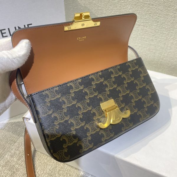 N品 セリーヌ バッグ 人気 ランキング CELINE 大人女子 ショルダーバッグ ブランド 2411890 タン ゴールド金具 - 画像 (4)