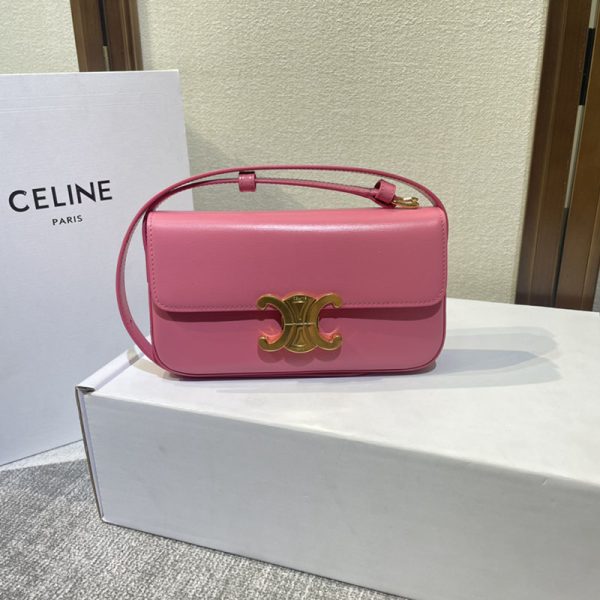 N品 セリーヌ バッグ 人気 ランキング CELINE 大人可愛い斜めがけバッグ ブランド 2411891 タン ゴールド金具 - 画像 (8)