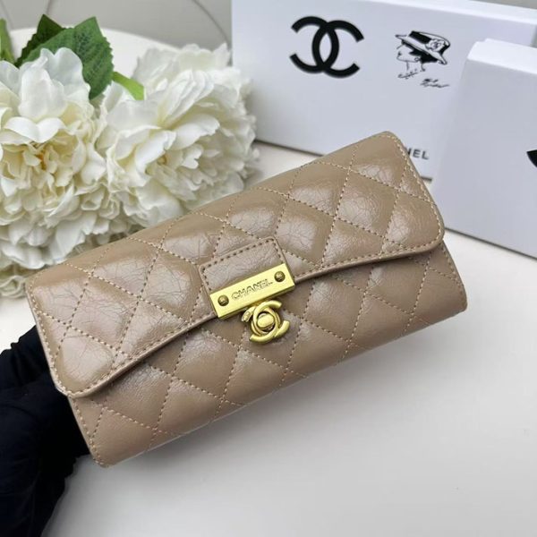 シャネル 財布 2025 新作 CHANEL 新作財布 レディース ベージュ 202513 ラムスキン ゴールド金具 - 画像 (9)