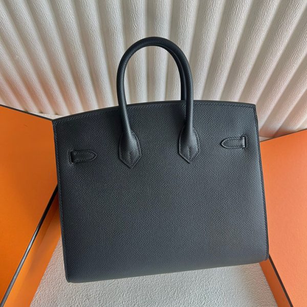 バーキン超N品 エルメスの人気バッグ HERMES バーキン25 セリエ 黒 ブラック ヴォーエプソン シルバー金具 2025定価 2513004 - 画像 (7)