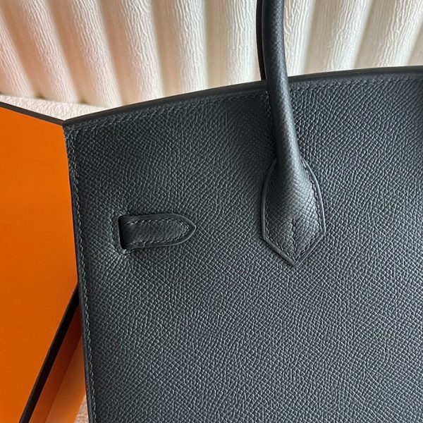 バーキン超N品 エルメスの人気バッグ HERMES バーキン25 セリエ 黒 ブラック ヴォーエプソン シルバー金具 2025定価 2513004 - 画像 (6)