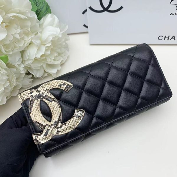 シャネル 財布 2025 新作 CHANEL 長財布 レディース 使いやすい ブランド 黒 (ブラック) 2012 ラムスキン シルバー金具 - 画像 (9)