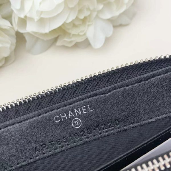 シャネル 財布 2025 新作 CHANEL カードがたくさん入る長財布レディース ブランド 黒 (ブラック) 2011 ラムスキン シルバー金具 - 画像 (3)