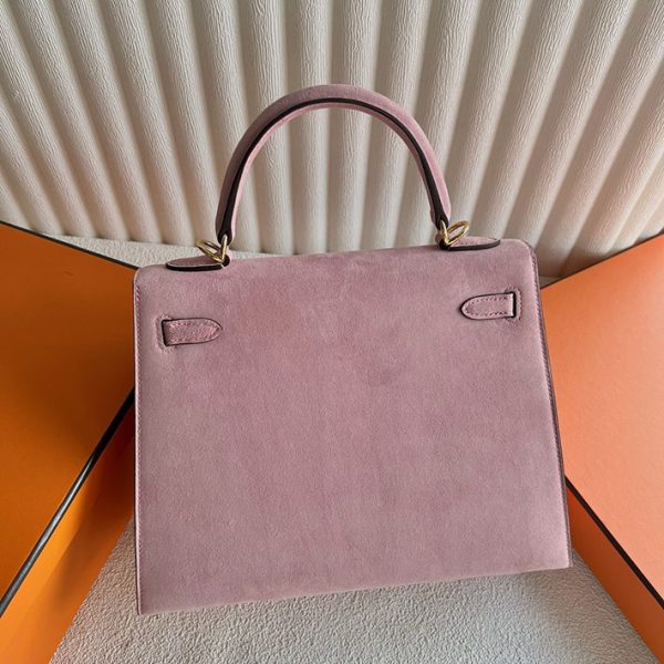 ケリー超N品 エルメス 安いバッグ HERMES ケリー25 外縫い ピンク ドブリス ゴールド金具 2025定価 2513011 - 画像 (7)