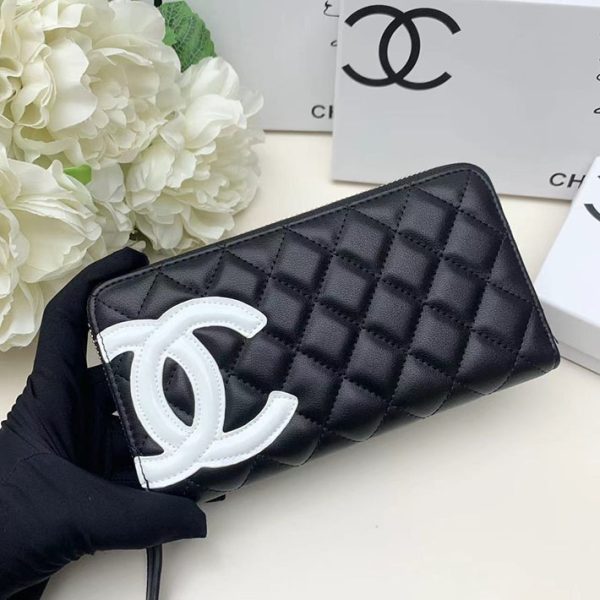 シャネル 財布 2025 新作 CHANEL 大容量 長財布 やりくり財布 ブランド 黒 (ブラック) 2011 ラムスキン シルバー金具 - 画像 (9)