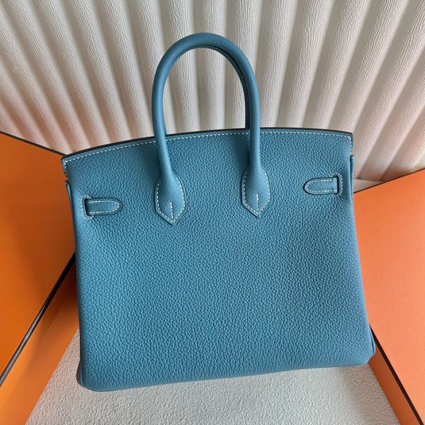 バーキン超N品 エルメスの人気バッグ HERMES バーキン25 ニューブルージーン トゴ シルバー金具 2025定価 2513026 - 画像 (7)