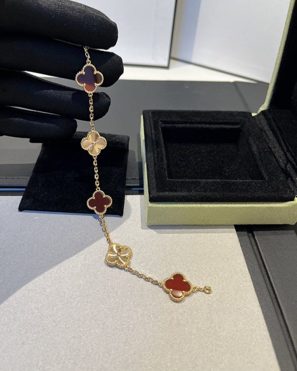 ヴァンクリーフ ブレスレット 人気 VAN CLEEF & ARPELS ヴィンテージ アルハンブラ ブレスレット、5モチーフ VCARP7RP00 2025新作 - 画像 (4)