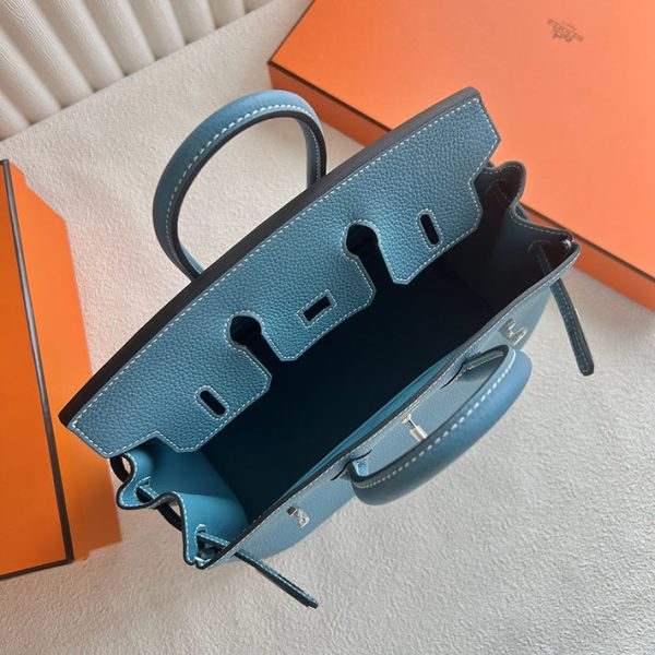 バーキン超N品 エルメスの人気バッグ HERMES バーキン25 ニューブルージーン トゴ シルバー金具 2025定価 2513026 - 画像 (4)