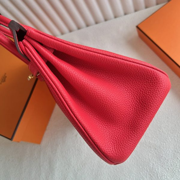 バーキン超N品 エルメスの人気バッグ HERMES バーキン25 ルージュドクール トゴ ゴールド金具 2025定価 2513027 - 画像 (8)