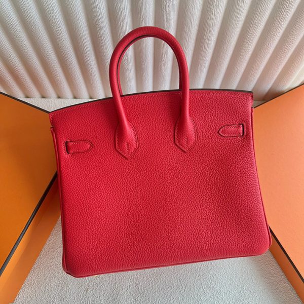 バーキン超N品 エルメスの人気バッグ HERMES バーキン25 ルージュドクール トゴ ゴールド金具 2025定価 2513027 - 画像 (7)