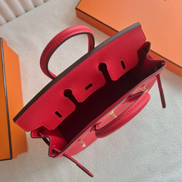 バーキン超N品 エルメスの人気バッグ HERMES バーキン25 ルージュドクール トゴ ゴールド金具 2025定価 2513027 - 画像 (4)