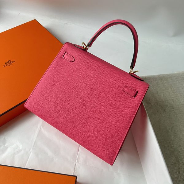 ケリー超N品 エルメス 安いバッグ HERMES ケリー25 外縫い ローズアザレ ヴォーエプソン ゴールド金具 2025定価 2513030 - 画像 (6)