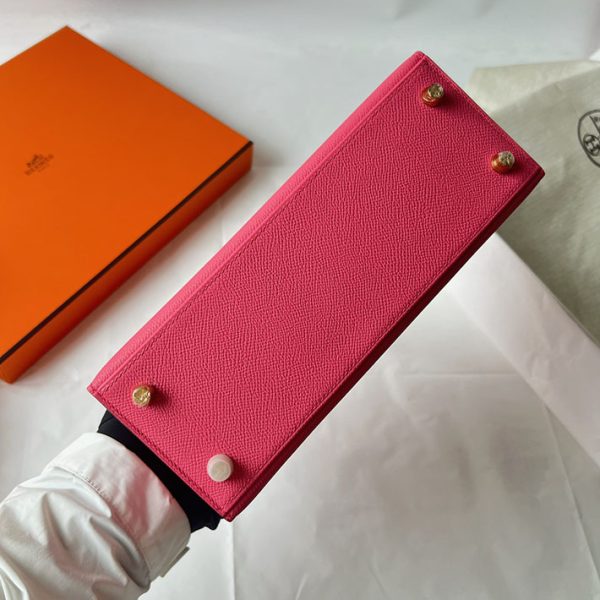 ケリー超N品 エルメス 安いバッグ HERMES ケリー25 外縫い ローズアザレ ヴォーエプソン ゴールド金具 2025定価 2513030 - 画像 (2)