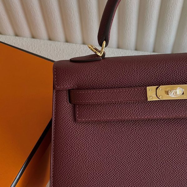 ケリー超N品 エルメス 安いバッグ HERMES ケリー25 外縫い ルージュアッシュ ヴォーエプソン ゴールド金具 2025定価 2513041 - 画像 (9)