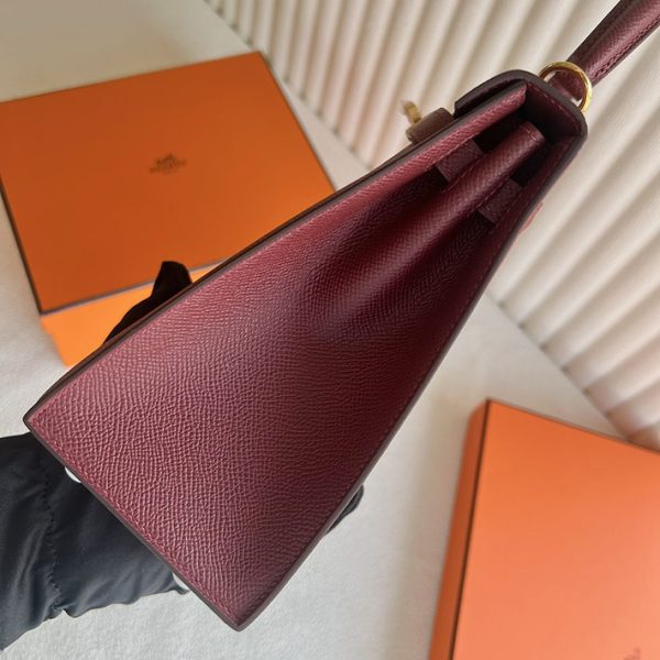 ケリー超N品 エルメス 安いバッグ HERMES ケリー25 外縫い ルージュアッシュ ヴォーエプソン ゴールド金具 2025定価 2513041 - 画像 (8)