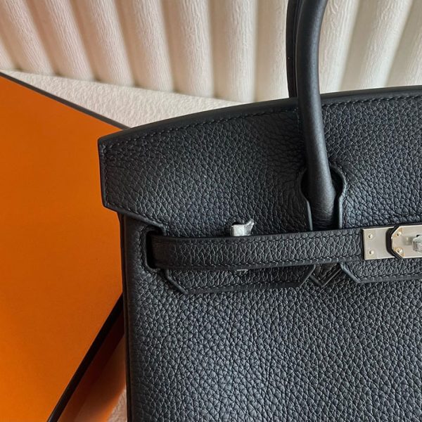 バーキン超N品 エルメスの人気バッグ HERMES バーキン25 黒 ブラック トゴ シルバー金具 2025定価 2513050 - 画像 (9)