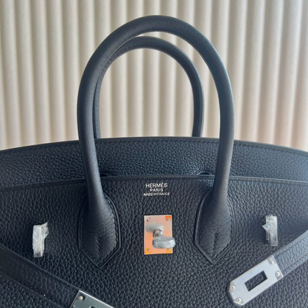 バーキン超N品 エルメスの人気バッグ HERMES バーキン25 黒 ブラック トゴ シルバー金具 2025定価 2513050 - 画像 (5)