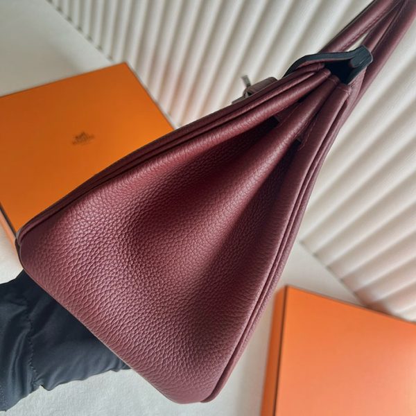 バーキン超N品 エルメスの人気バッグ HERMES バーキン25 ルージュアッシュ トゴ シルバー金具 2025定価 2513056 - 画像 (8)