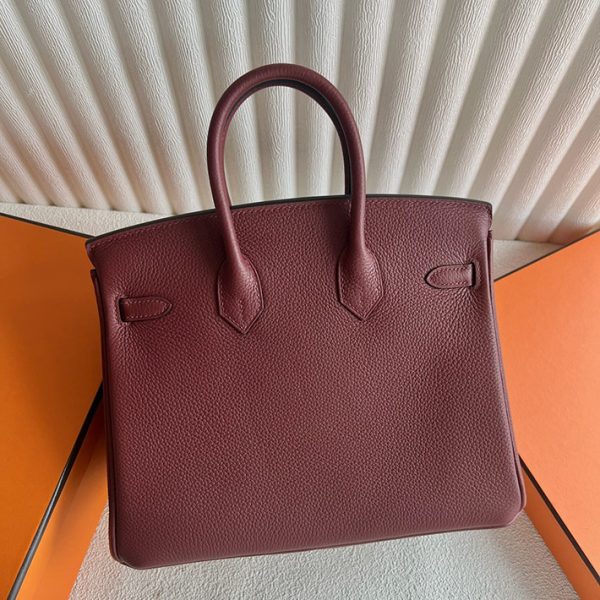 バーキン超N品 エルメスの人気バッグ HERMES バーキン25 ルージュアッシュ トゴ シルバー金具 2025定価 2513056 - 画像 (7)