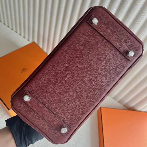 バーキン超N品 エルメスの人気バッグ HERMES バーキン25 ルージュアッシュ トゴ シルバー金具 2025定価 2513056 - 画像 (2)