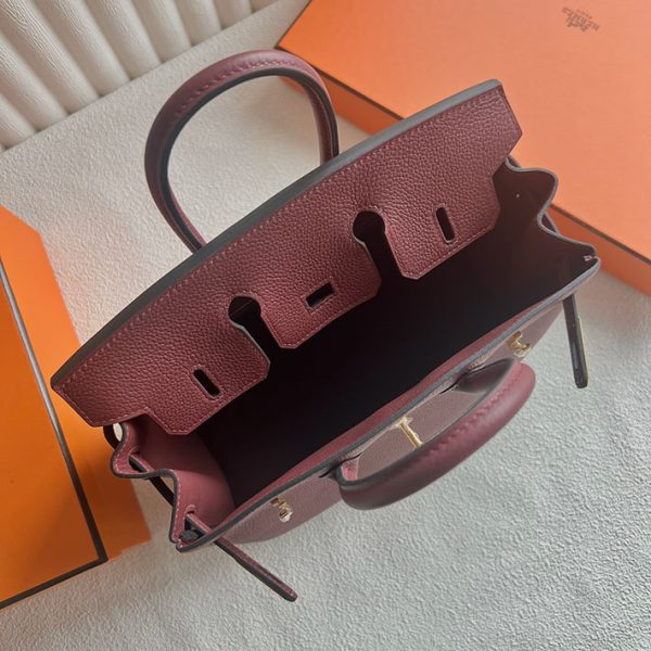 バーキン超N品 エルメスの人気バッグ HERMES バーキン25 ルージュアッシュ トゴ ゴールド金具 2025定価 2513060 - 画像 (4)