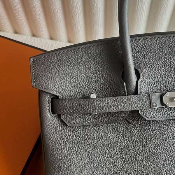 バーキン超N品 エルメスの人気バッグ HERMES バーキン25 エタン トゴ シルバー金具 2025定価 2513062 - 画像 (9)