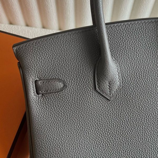 バーキン超N品 エルメスの人気バッグ HERMES バーキン25 エタン トゴ シルバー金具 2025定価 2513062 - 画像 (6)