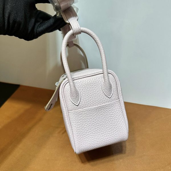 リンディ超N品 エルメス レディースバッグ HERMES ミニリンディ モーヴペール トリヨンクレマンス シルバー金具 2025定価 2513065 - 画像 (5)