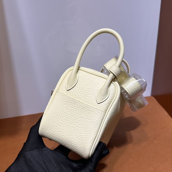 リンディ超N品 エルメス レディースバッグ HERMES ミニリンディ ジョーヌミルトン トリヨンクレマンス シルバー金具 2025定価 2513066 - 画像 (7)