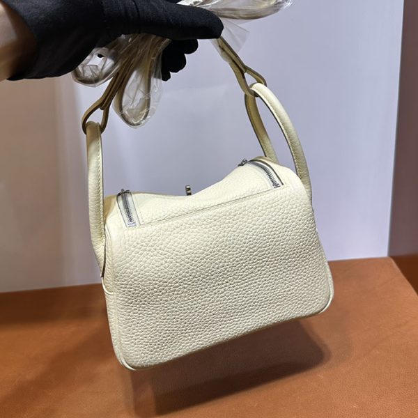 リンディ超N品 エルメス レディースバッグ HERMES ミニリンディ ジョーヌミルトン トリヨンクレマンス シルバー金具 2025定価 2513066 - 画像 (5)