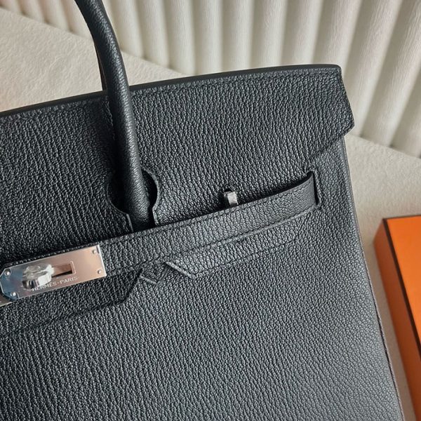 バーキン超N品 エルメスの人気バッグ HERMES バーキン35 黒 ブラック シェブルミゾル シルバー金具 2025定価 2513071 - 画像 (9)