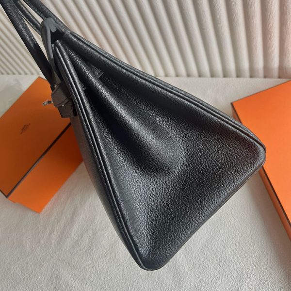 バーキン超N品 エルメスの人気バッグ HERMES バーキン35 黒 ブラック シェブルミゾル シルバー金具 2025定価 2513071 - 画像 (8)