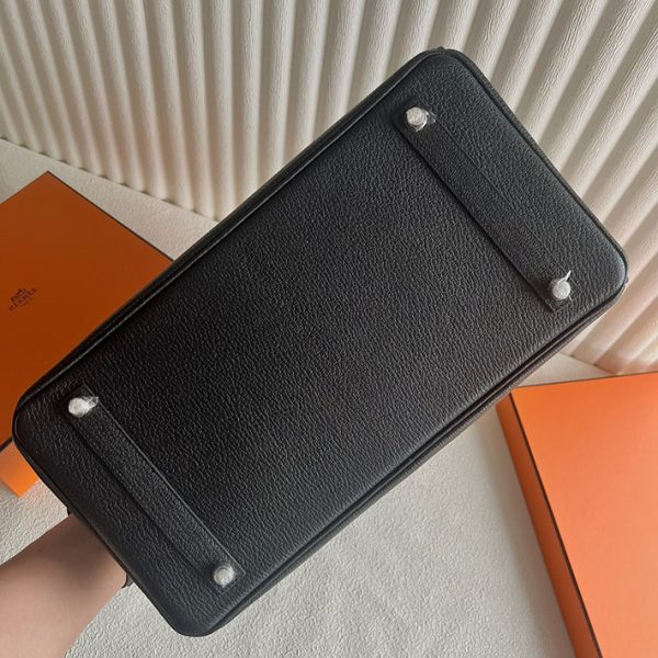 バーキン超N品 エルメスの人気バッグ HERMES バーキン35 黒 ブラック シェブルミゾル シルバー金具 2025定価 2513071 - 画像 (2)