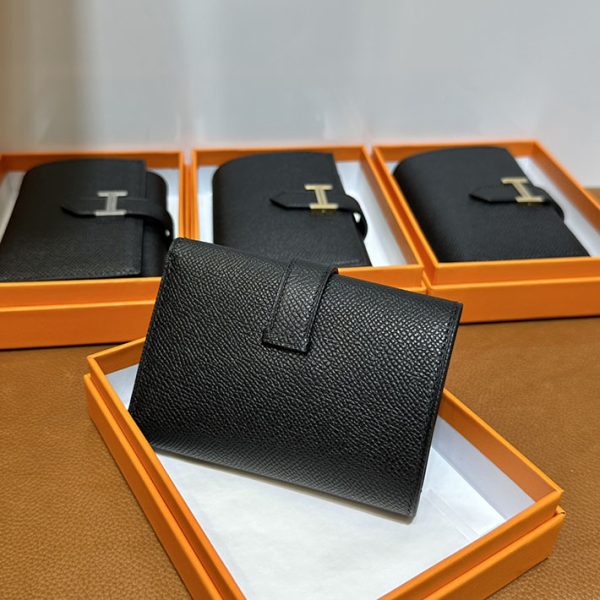 エルメス 財布 ベアン 三つ折り HERMES ベアン コンビネ 黒 ブラック ヴォーエプソン ゴールド金具 2025定価 2513080 - 画像 (8)