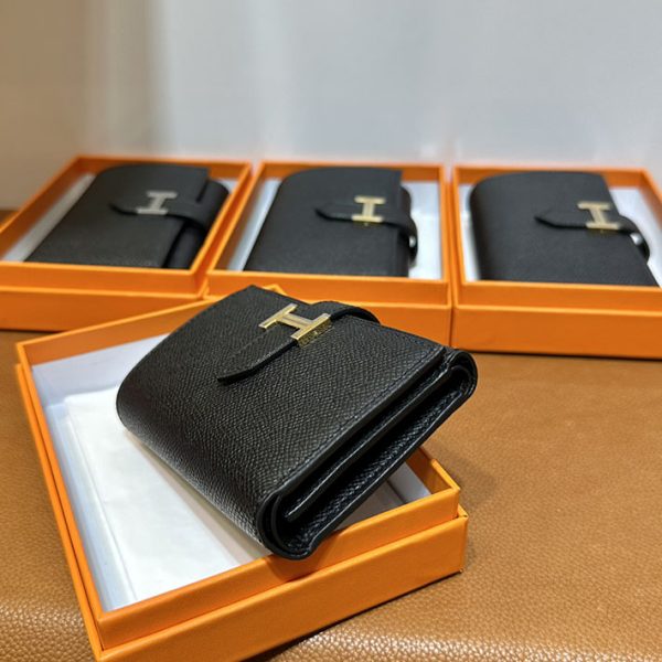 エルメス 財布 ベアン 三つ折り HERMES ベアン コンビネ 黒 ブラック ヴォーエプソン ゴールド金具 2025定価 2513080 - 画像 (7)