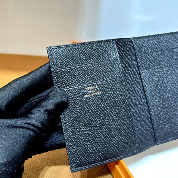 エルメス 財布 ベアン 三つ折り HERMES ベアン コンビネ 黒 ブラック ヴォーエプソン ゴールド金具 2025定価 2513080 - 画像 (2)