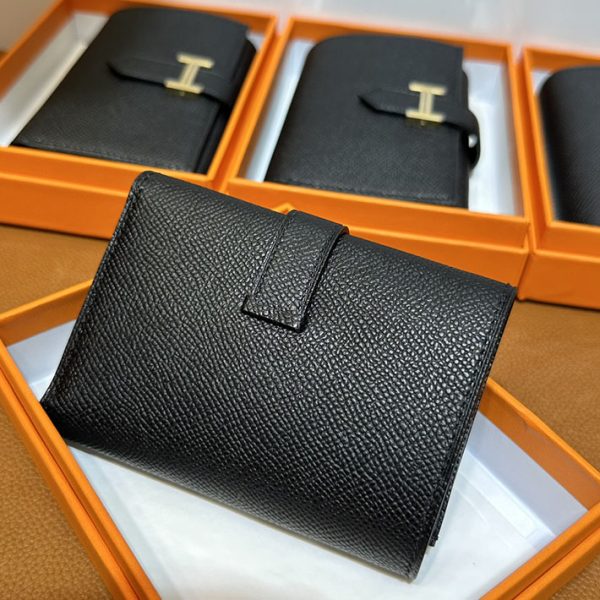 エルメス 財布 ベアン 三つ折り HERMES ベアン コンビネ 黒 ブラック ヴォーエプソン シルバー金具 2025定価 2513081 - 画像 (7)